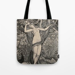 Eve And The Serpent Tote Bag
