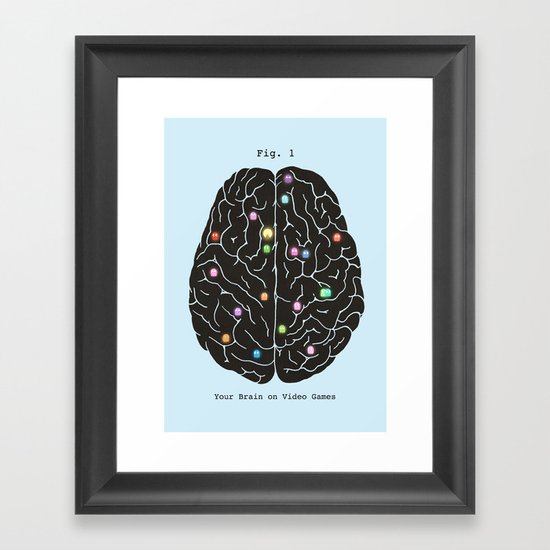 Your Brain On Video Games Framed Art Print