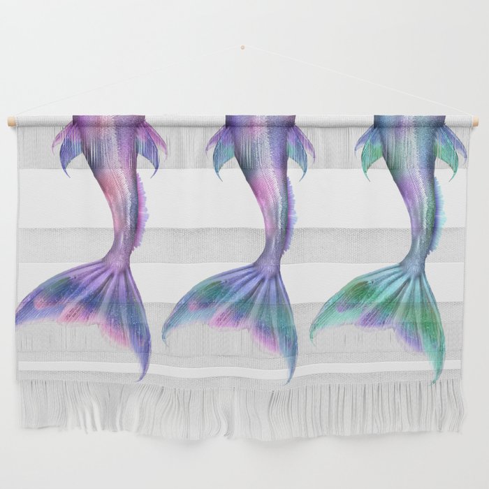 Pastel Mermaid Tails (Color) Wall Hanging