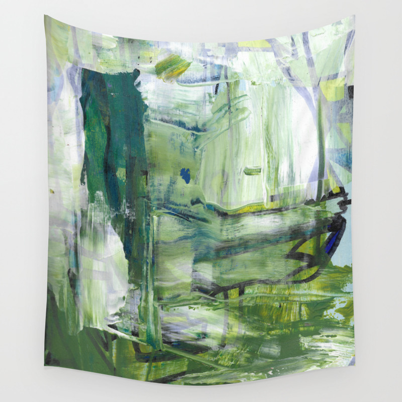 355 Jungle Lane Fine Art Abstract Painting Wall Tapestry By