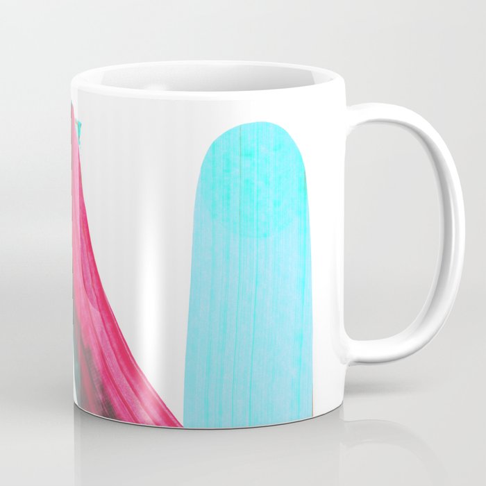 Blue and fuchsia brush strokes Coffee Mug