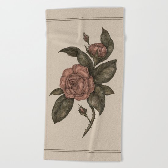 Roses Beach Towel
