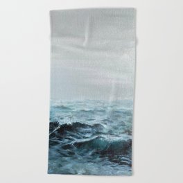Stormy Sea Beach Towel