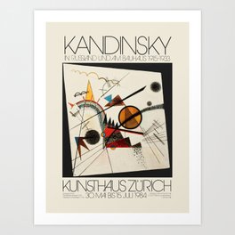 Wassily Kandinsky. Exhibition poster for the Kunsthaus in Zurich, 1984. Art Print