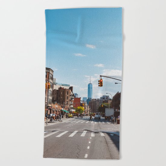Downtown New York Beach Towel