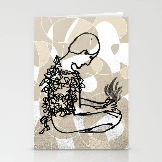 man with sparks Stationery Cards