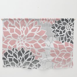 Flower Blooms, Pink and Grey Wall Hanging