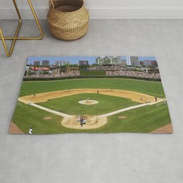 Wrigley Field, Baseball, Chicago, IL, USA Area & Throw Rug