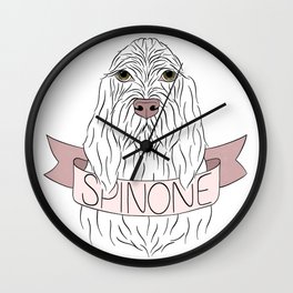 Italian Spinone line art  Wall Clock