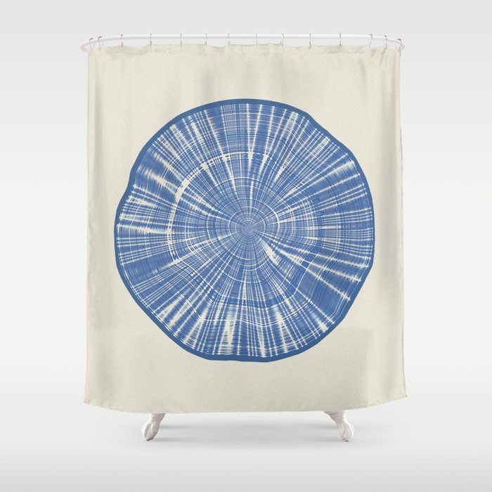 Annual Rings Blue Shower Curtain By Annaratkevich Society6
