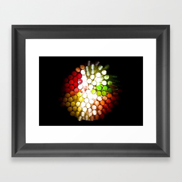 Honeycomb Illumination Framed Art Print