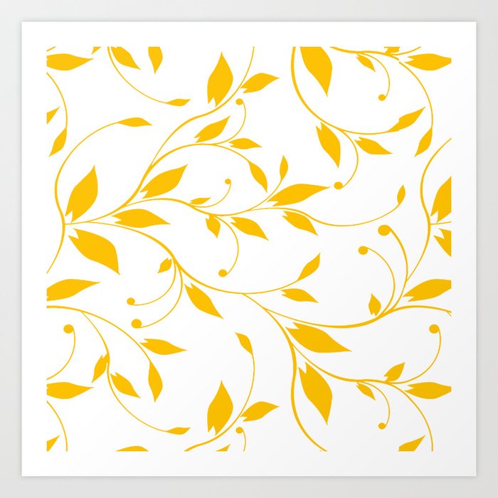 flowery vines white yellow
