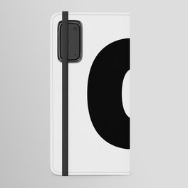 O (Black & White Letter) Android Wallet Case