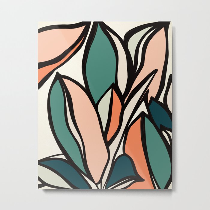 Fanciful Ficus #2 - Modern Art Print Metal Print