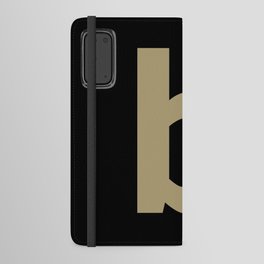letter B (Sand & Black) Android Wallet Case