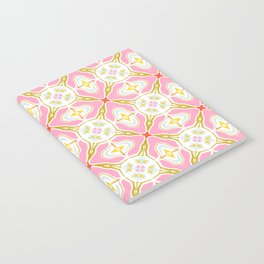 Gold and pink retro pattern Notebook