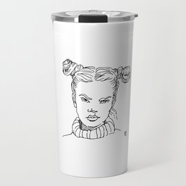 Young woman with pigtails Travel Mug
