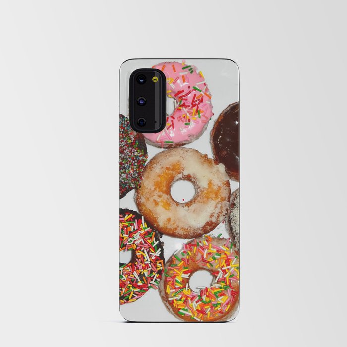 Homemade various dish of frosted donuts; can't eat just one kitchen and dining room home and wall decor Android Card Case