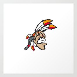 American indian man. Mascot. Kentucky. Art Print
