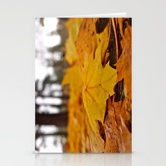 Golden leaves Stationery Cards