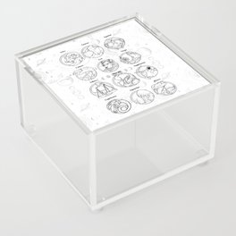 Star Signs (Black and White) Acrylic Box
