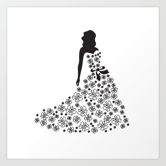 Origami Butterfly Dress No. 2 Art Print