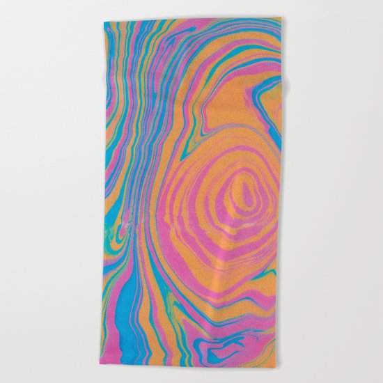 Suminagashi 01 Beach Towel