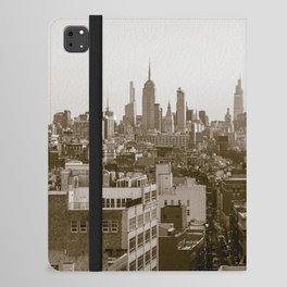 Manhattan Skyline Views | Sepia New York City iPad Folio Case