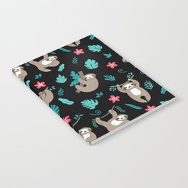 Cute Sloths Pattern Notebook