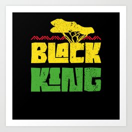 Black King Men History Month Africa Tribal Art Print | Freedom, Black Activism, Black Is Beautiful, African American, Black King, Tribal Gifts, Black Kings, Activist, Black Man, Black History 