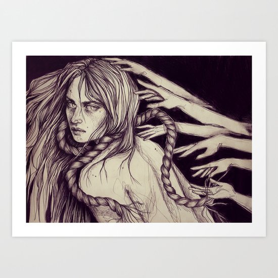 Choked Art Print