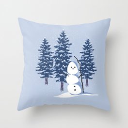 Winter Park Snowman Throw Pillow