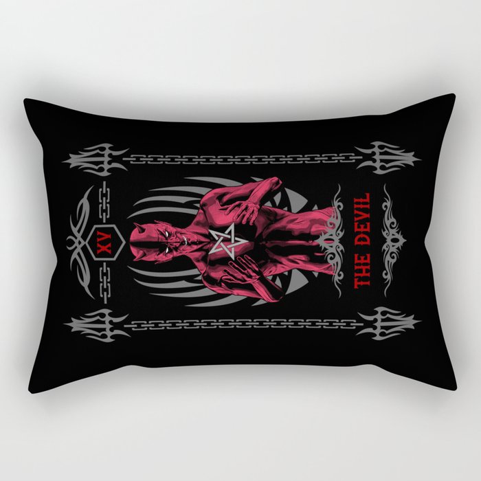 The Devil XV Tarot Card Rectangular Pillow
