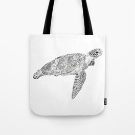 Handdrawn Sea Turtle Tote Bag