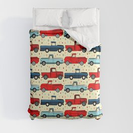 Winter Vintage Trucks Comforter