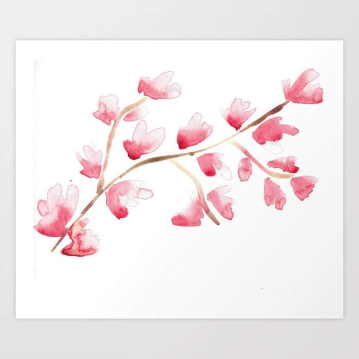 Abstract Cherry Blossoms Art Print By Summerblushes Society6