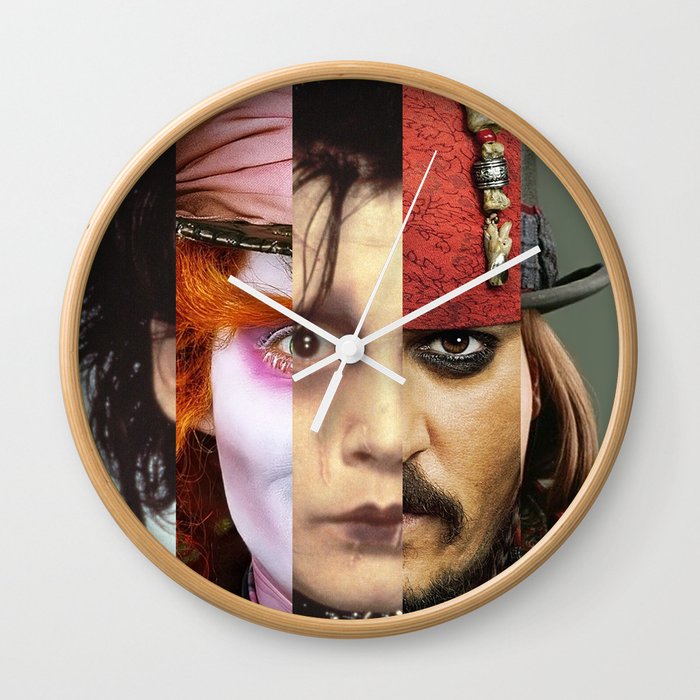 Faces Johnny Depp Wall Clock