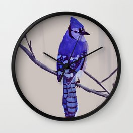 Blue Jay Bird Wall Clock