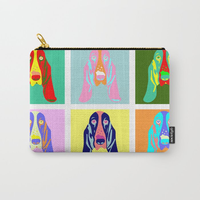 Basset Hound Dog Pop Art Carry-All Pouch
