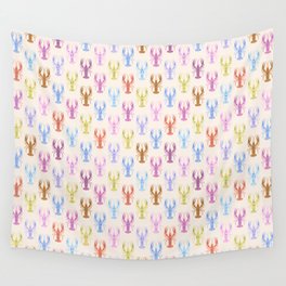 Lobsters in Pastel Colors Wall Tapestry