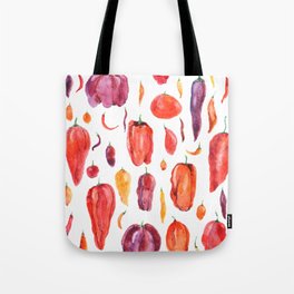 colorful chili pepper arts  Tote Bag