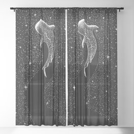 Star Eater (Black Version) Sheer Curtain