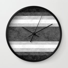 Grunge Stripes Simple Modern Minimal Pattern - Black White Wall Clock | Case, Stripes, Just, Outdoor, Discount, Indoor, Stunning, Pilllowcase, Striped, Bath 
