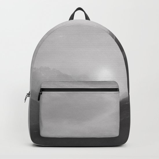 Pastel vibes 08 Black and White Backpack