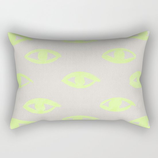 natural neon (eyes) Rectangular Pillow