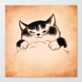 Hug me fat cat Canvas Print