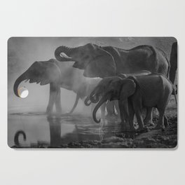 Black Elephants Cutting Board