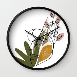 Lady plant Wall Clock