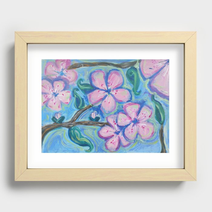 Cherry Blossom Composition #1 Recessed Framed Print