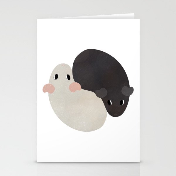 Yin Yang Guinea Pigs Stationery Cards